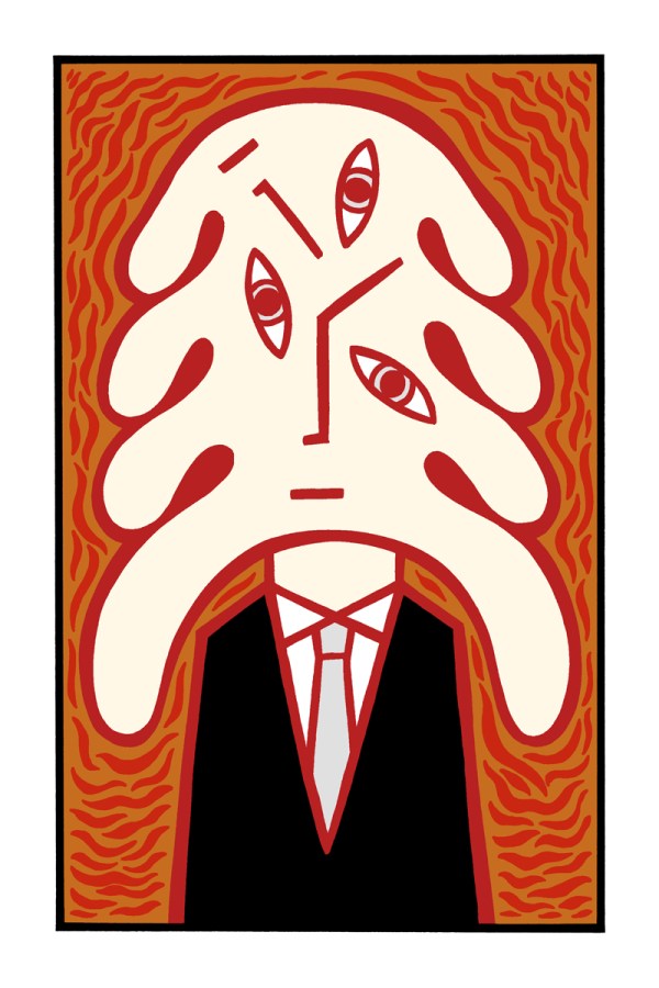 thinking about it. illustration