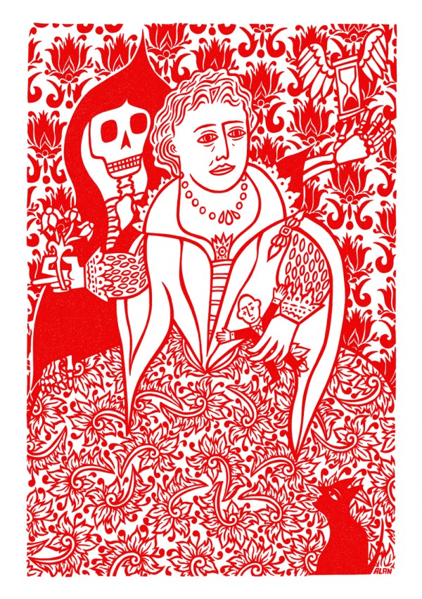 its all about time. pen and ink drawing