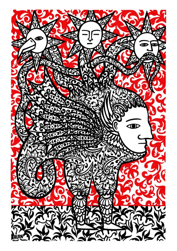 out on the town. drawing