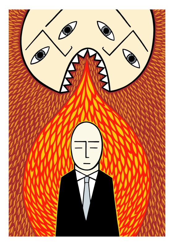 the heat is on. illustration