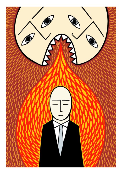 the heat is on. illustration
