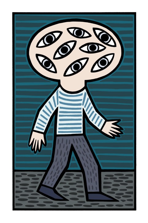 the man around town. illustration