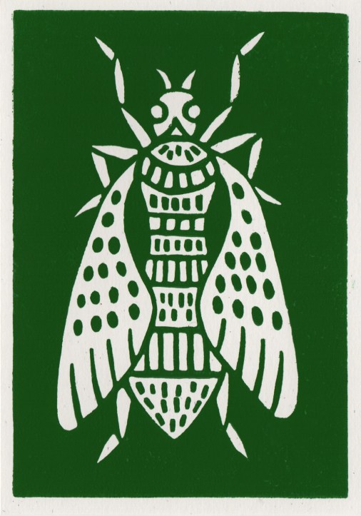 fly. linocut