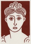 the countess. linocut