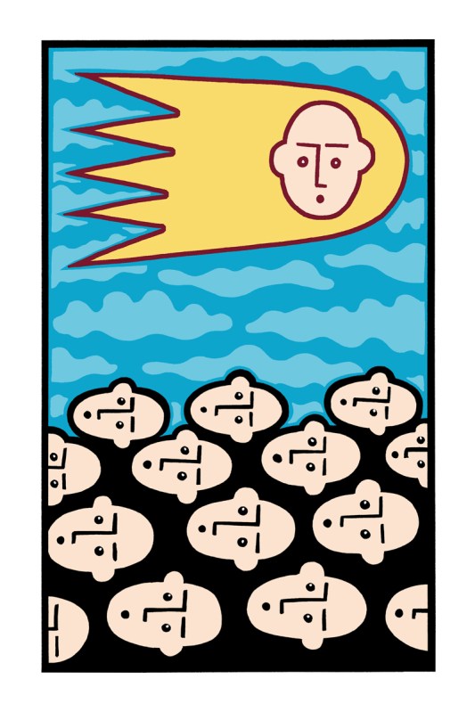 looking up illustration