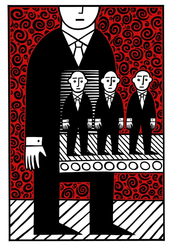 man machine illustration