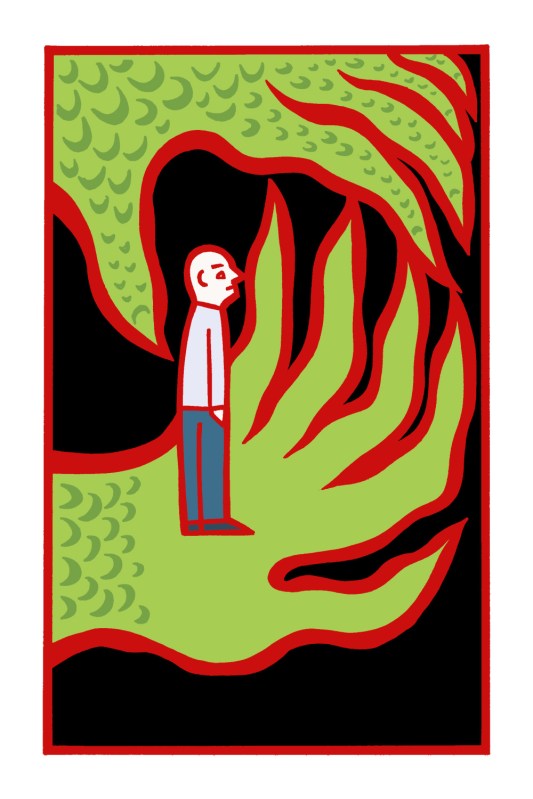 a safe pair of hands. illustration