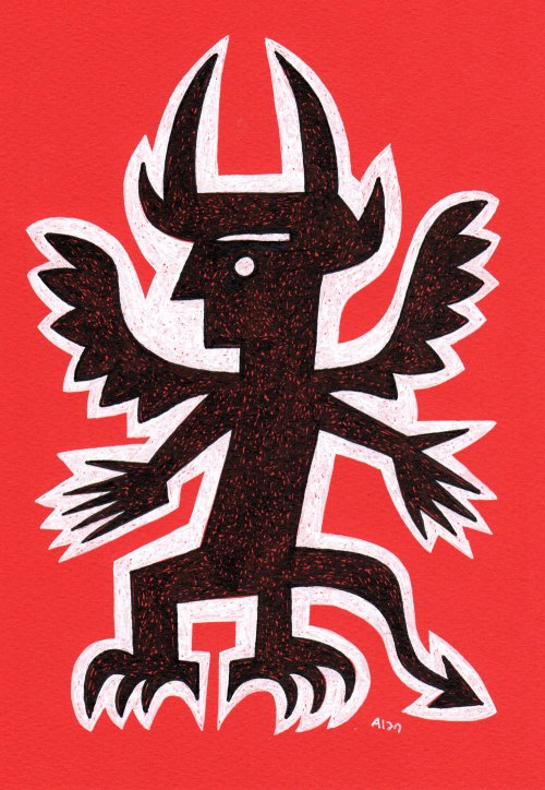 its me. pen and ink drawing