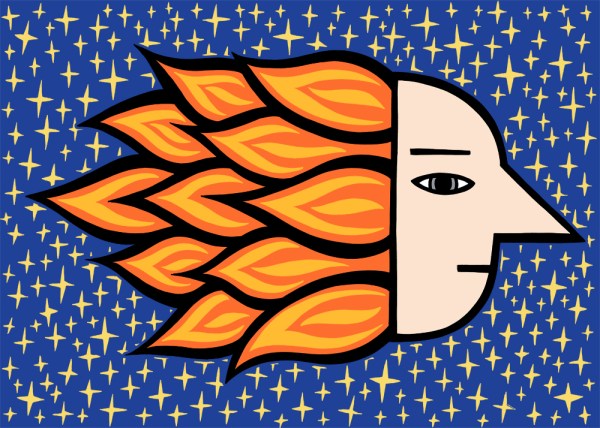 in the sky tonight. illustration