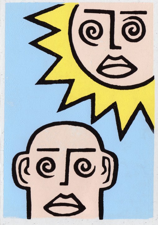 bring me sunshine linocut