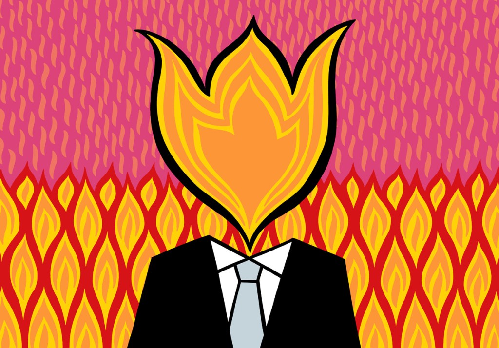 I bring you fire illustration